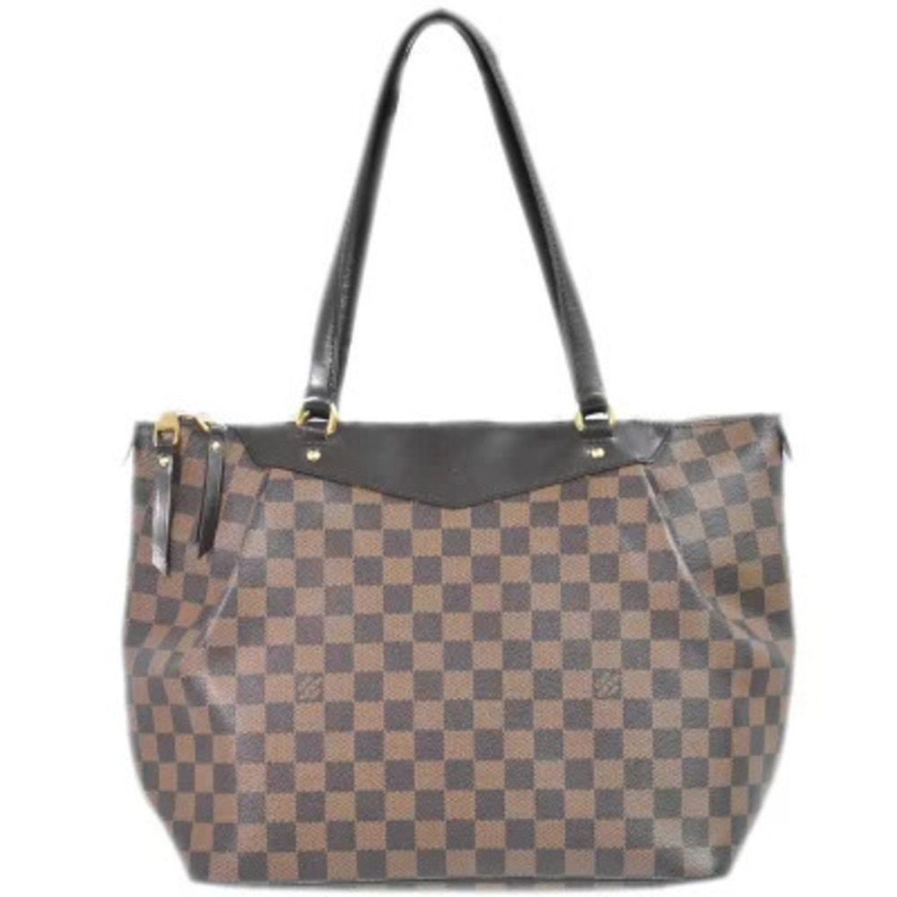 Louis Vuitton LV Westminster Damier Tote Shoulder Bag Canvas Leather Ebene Brown